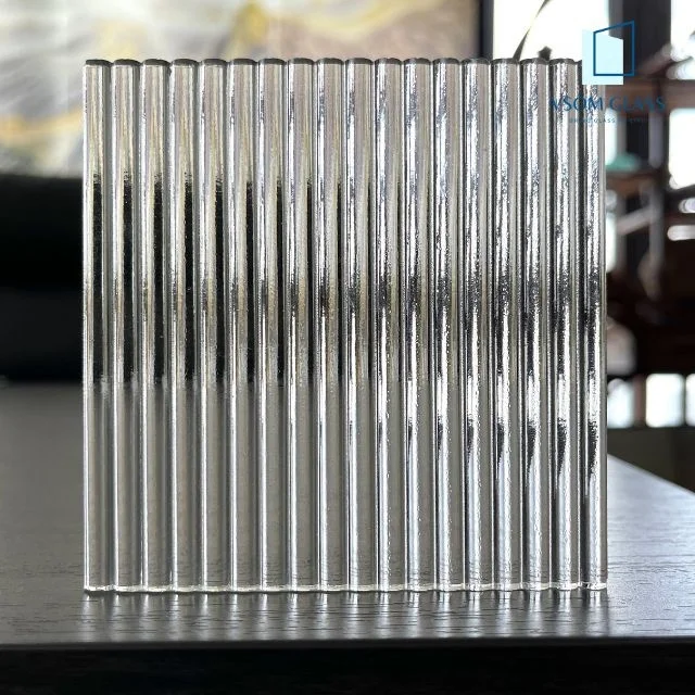 Decorative transparent tempered ribbed reeded moru wave fluted glass/art figured textured sheet glass/pattern glass panel