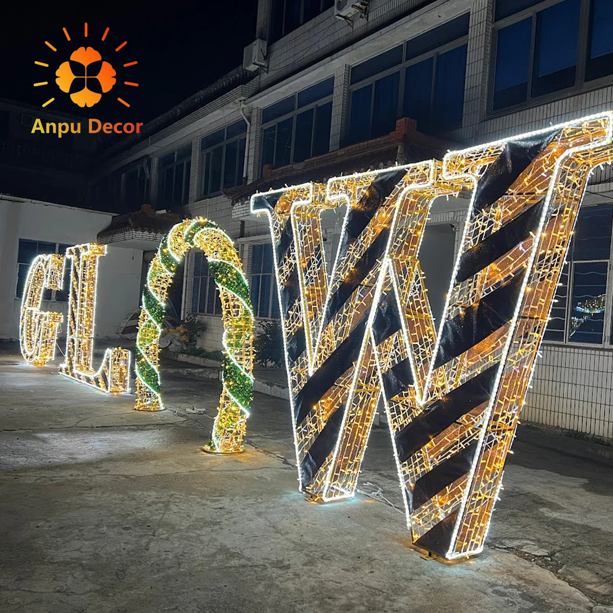 2024 Giant Large Waterproof Outdoor Patio led Iron Christmas Proposal Photo Alphabet Lights Background for XMAS wedding