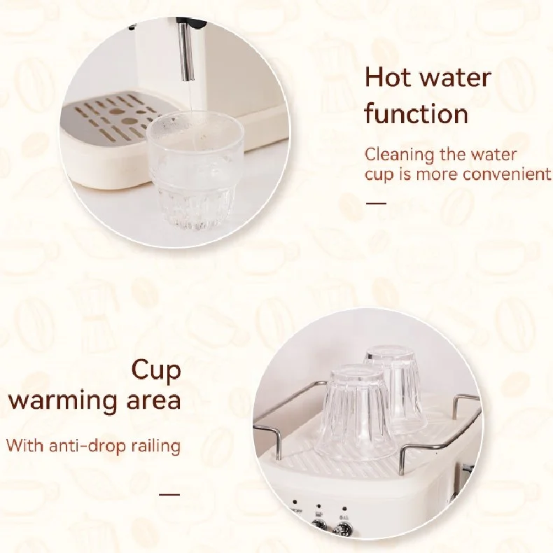 Semi-automatic Retro Espresso Coffee Brewer Machine Professional Italy 20bar Coffee Maker