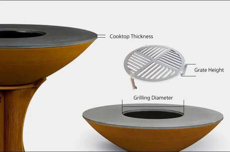 Detachable base bbq grill plancha garden patio outdoor grills barbecue