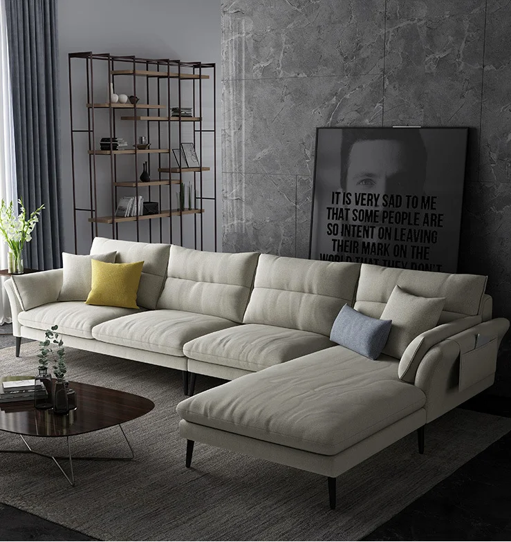 
Modern Home Furniture Fabric Sectional Couch Living Room Sofas 