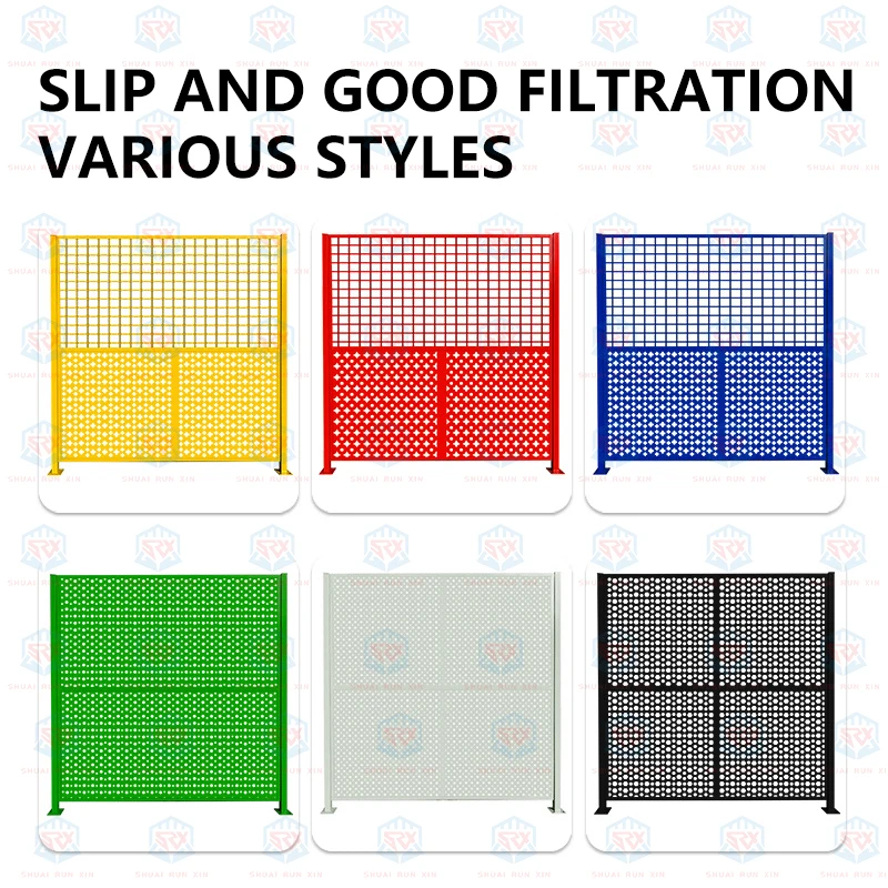 Perforated PVC Coated Fence Workshop Isolation Net Workshop Iron Fence Netting