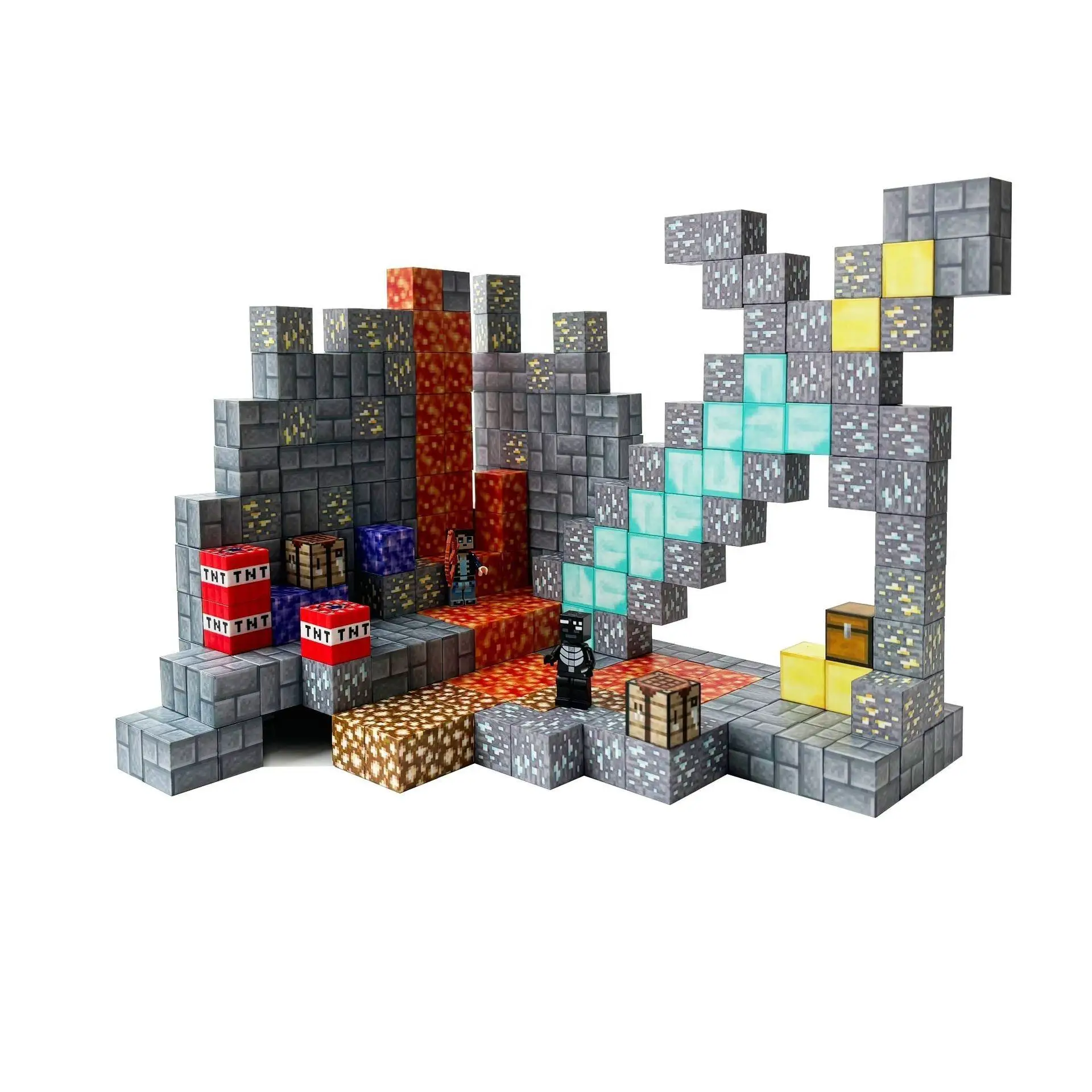 Магнитный блок MC My World Cubes DIY периферийный магнит игрушка детская головоломка конструктор Модель игрушки