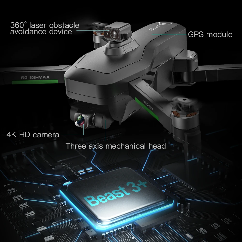 ZLL Long Range FPV 3KM Automatic Obstacle Avoidance Camera 4K Lens Remote Control Toys Drone