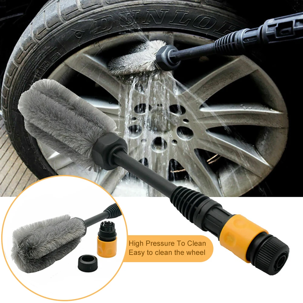 Car Wheel Cleaning Brush Tire Washing Clean Tyre Alloy Soft Bristle Cleaner Auto Care Cleaning Tools Car Accessories