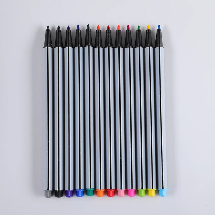 
Factory direct sale non tonic safe fiber tip triangular water color brush marker pen set in Art Markers 