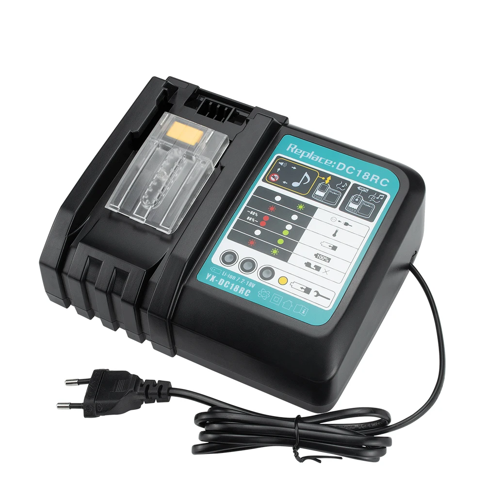 Battery Charger 6A Fast Charging Current For Makita 14.4V 18V 7.2V Tool Batteries Eu Plug 180W DC18RCT DC18RA 1290 BL1850 BL1860