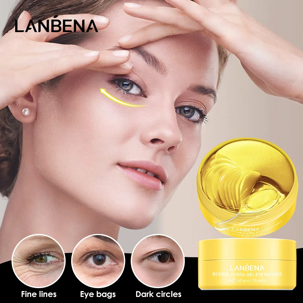 LANBENA hydrating gel eye pads moisturizing anti aging under eye gel pads  patches hyaluronic acid eye mask