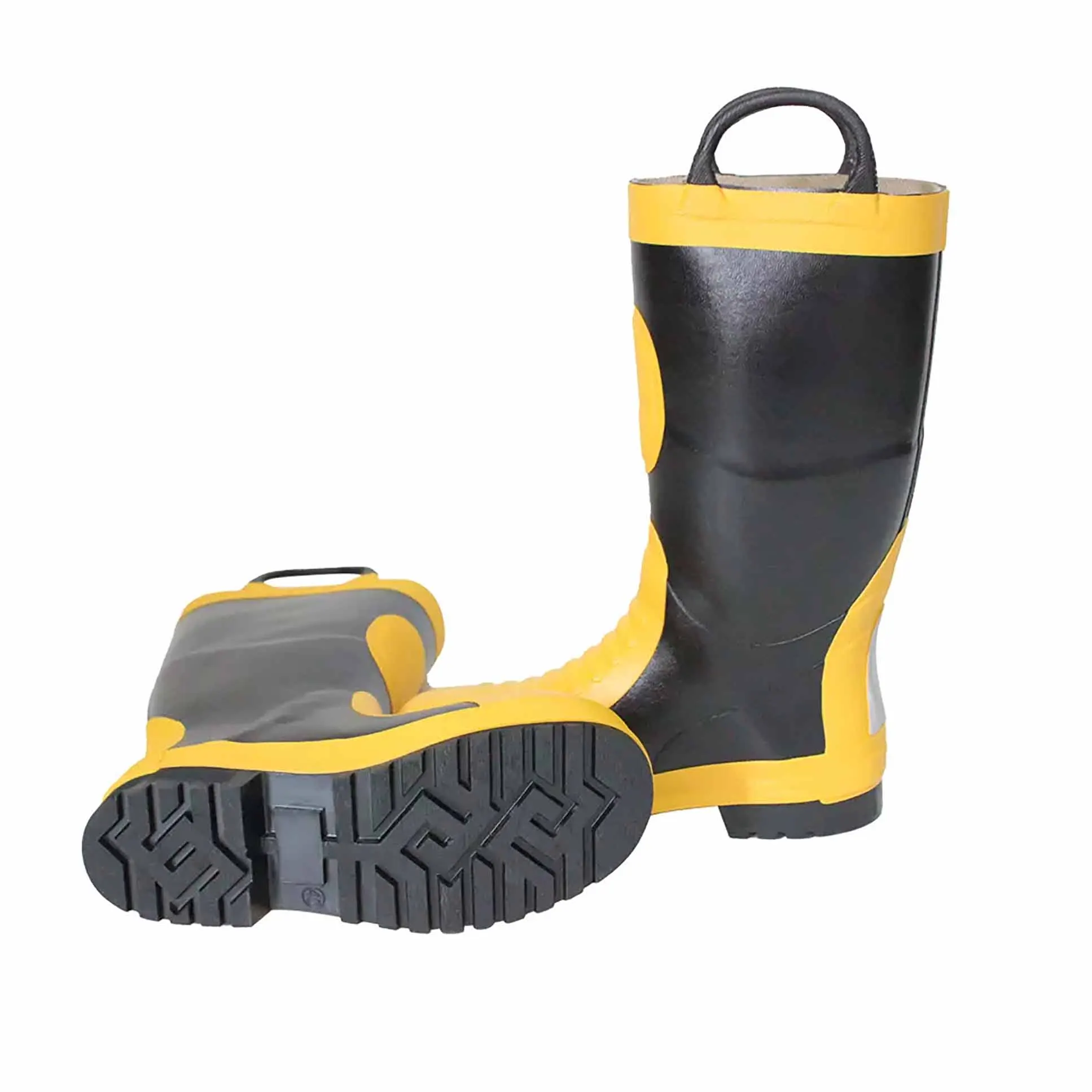 Hot selling Yellow anti abrasion Rubber Firefighter Boots Flame retardant Fire Safety Boots For men