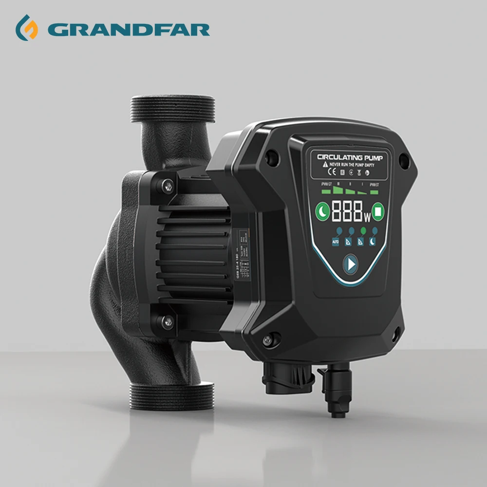 GRANDFAR 0.3HP 220V Domestic automatic low consumption inverter heating Circulation Pumps Hot Water Circulating Pump