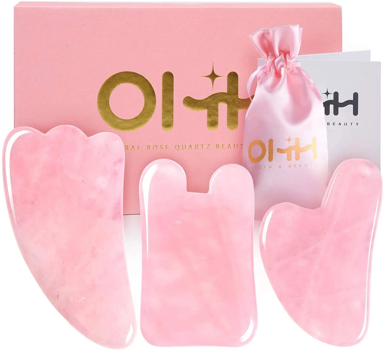 High quality facial crystals set logo jade roller gua sha rose quartz gua sha rollers jade jade roller