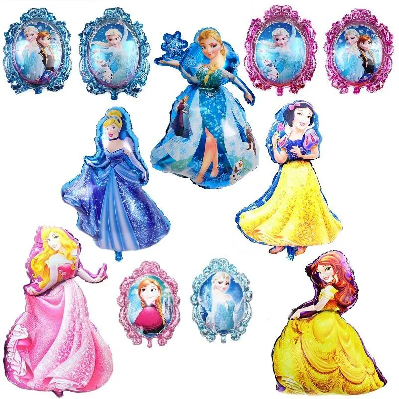 large size inflatable princess foil balloon Elsa Belle Cinderella Sleeping Beauty Snow White princess party toy balloon