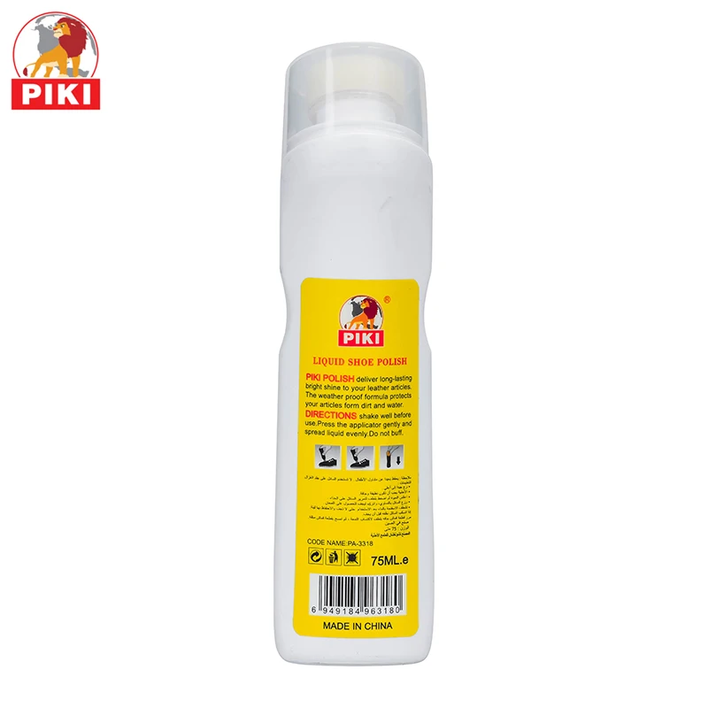 
Most popular 75ml shoe shine sponge bottle applicator shiner matt liquid shoe polish 