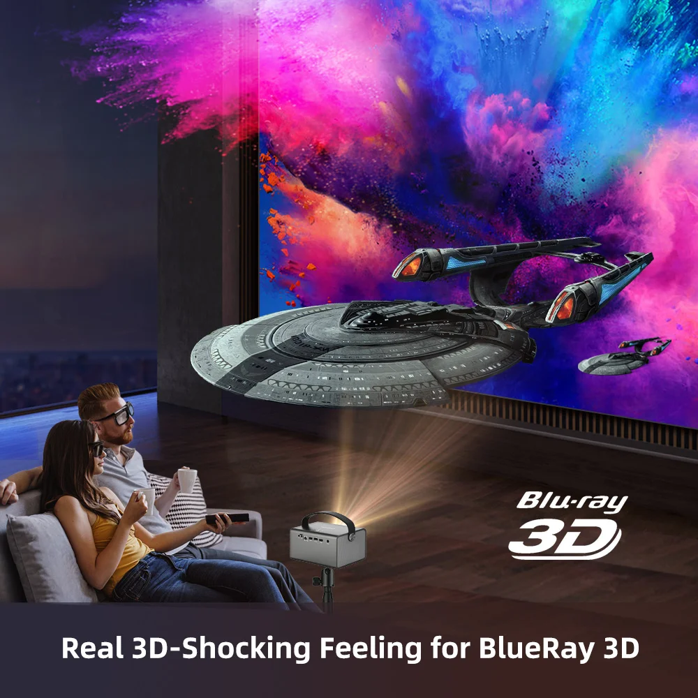 High brightness Portable Projector Home theater Video DLP Android Smart Mini Projector interactive projector  Wifi