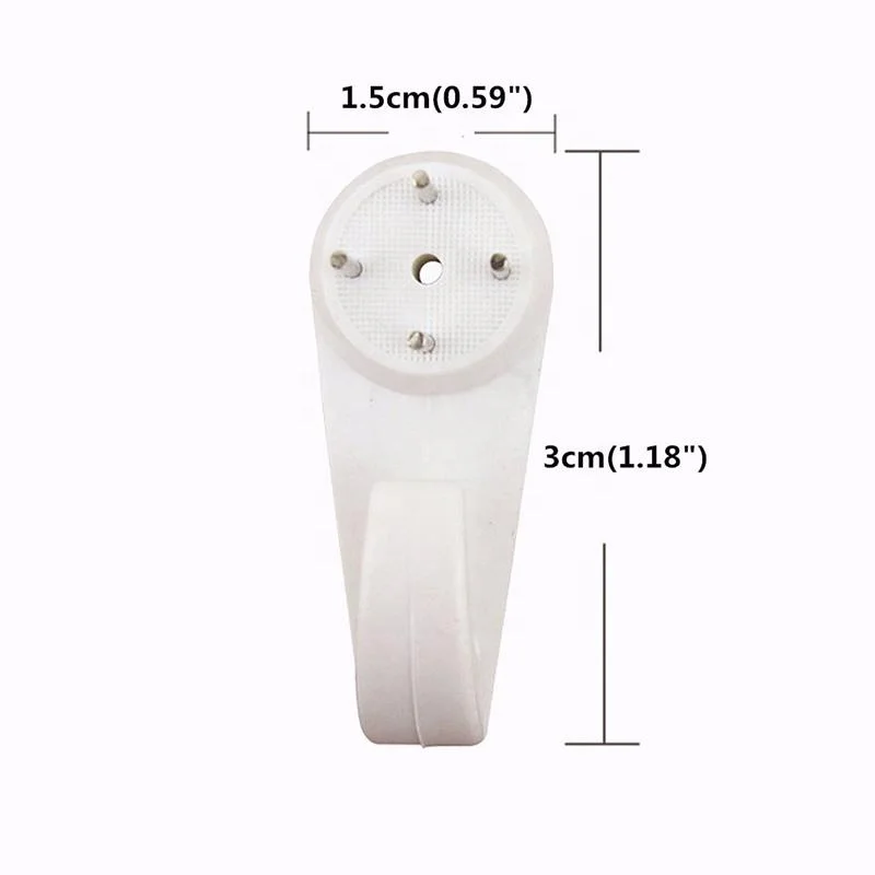 
10pcs/Set White Plastic Invisible Wall Mount Photo Picture Frame Nail Hook Hanger 30mm Easy To Fix Without Trace 