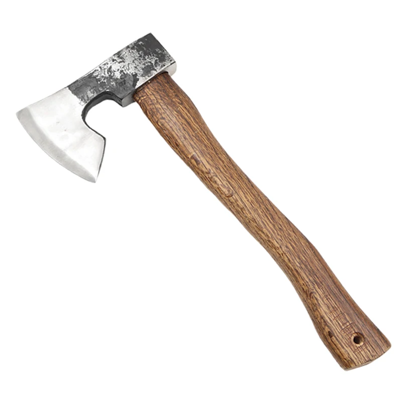 Высококачественная наружная портативная деревянная ручка кованая Вырубка из высокоуглеродистой стали инструменты для кемпинга топор Томагавк