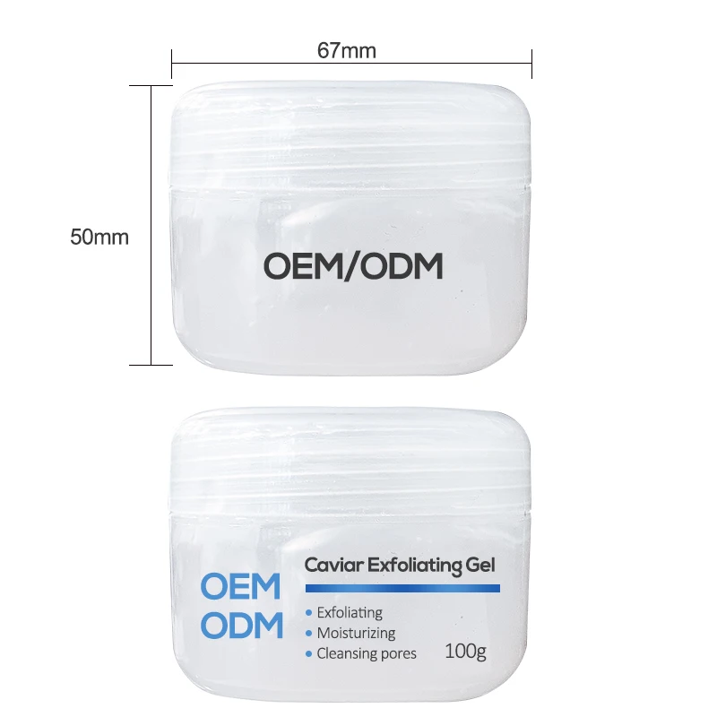 Private Label Face Skin Care Gel Green Tea Exfoliator Facial Cleaning Scrub Cream