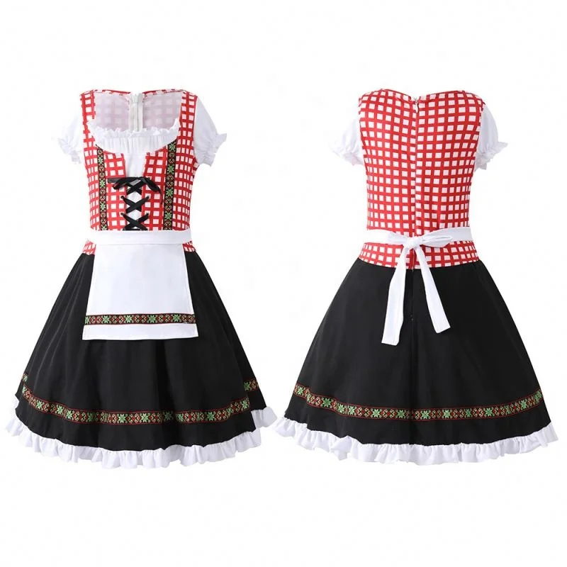 Kids oktoberfest costume german bavarian beer festival clothes children girls cosplay halloween carnival performance party dress