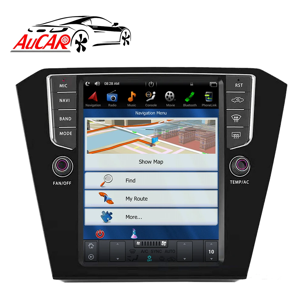 Автомагнитола AuCAR 10,4 дюйма Tesla Android для Volkswagen VW Magotan Passat CC 2017-2019, стерео, видео, аудио, GPS, мультимедиа, BT, 4G, wi-fi