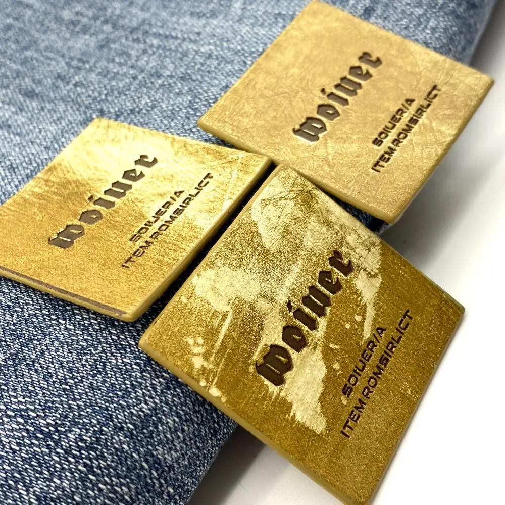 Custom Jeans Leather Denim Patch Logo Iron on Patches on Sweatshirts for Hats Bags