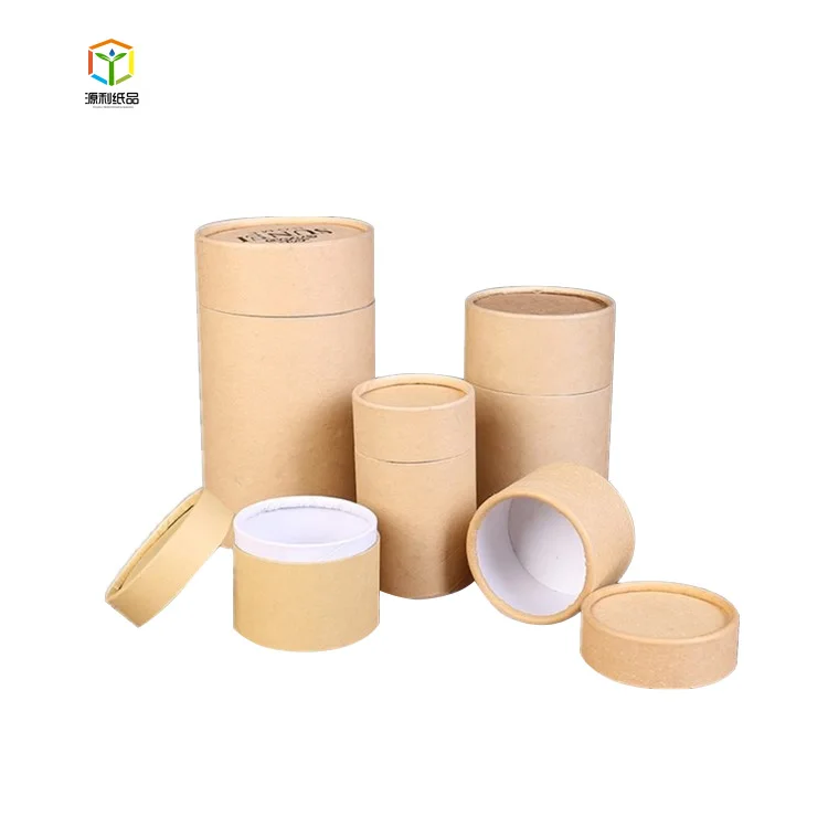 Custom Design Cosmetic Packaging Recycled Kraft Cardboard Brown Paper Tube For E Liquid Bottle