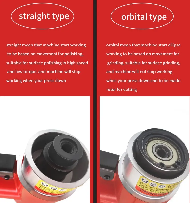 2942 2 Inches 15000rpm Mini Air Angle Sander Pneumatic Orbital Angle Grinder Polisher Pneumatic Sander With 2' Sanding Pad