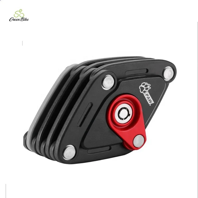 Durabel High Safety Bicycle Folding Chain Lock Effectively-Prevent 2 Keys Folding Bike Rhombic Lock Combination Key Safe Lock