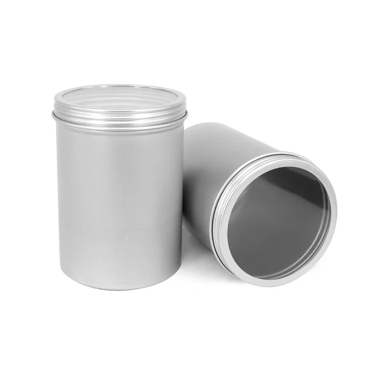 storage wax aluminum jars large round metal tins spice tin with clear window lid