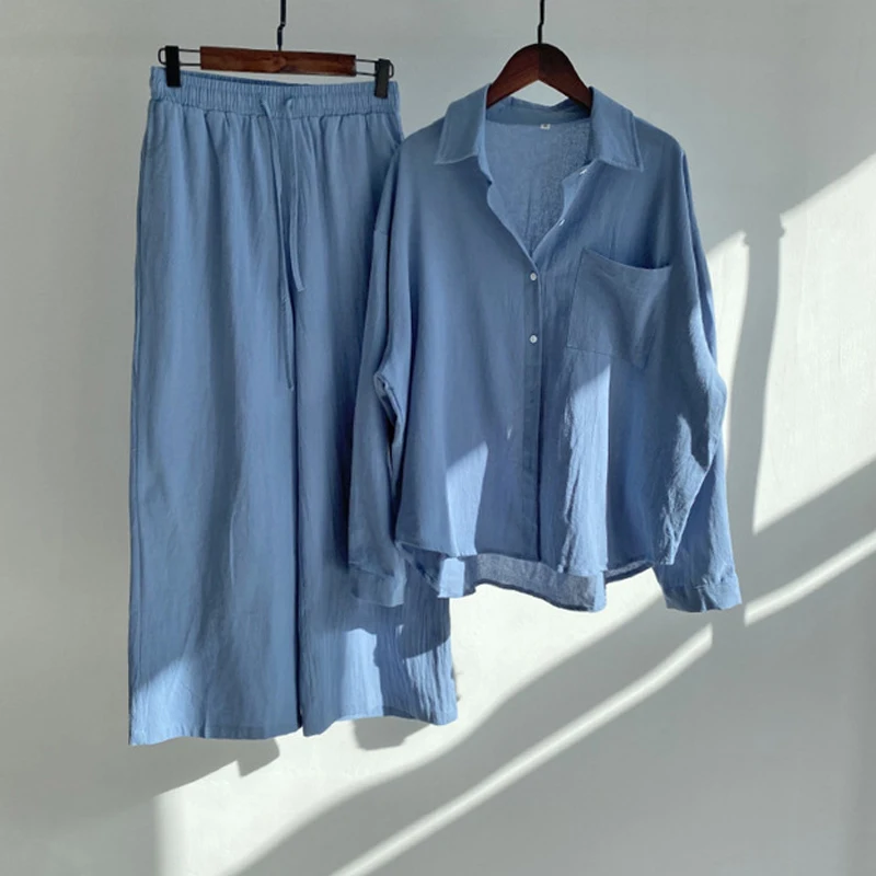 2024 New Products Classic Pajamas Pjs Pyjamas Linen Pajamas Set Loungewear Women Sets