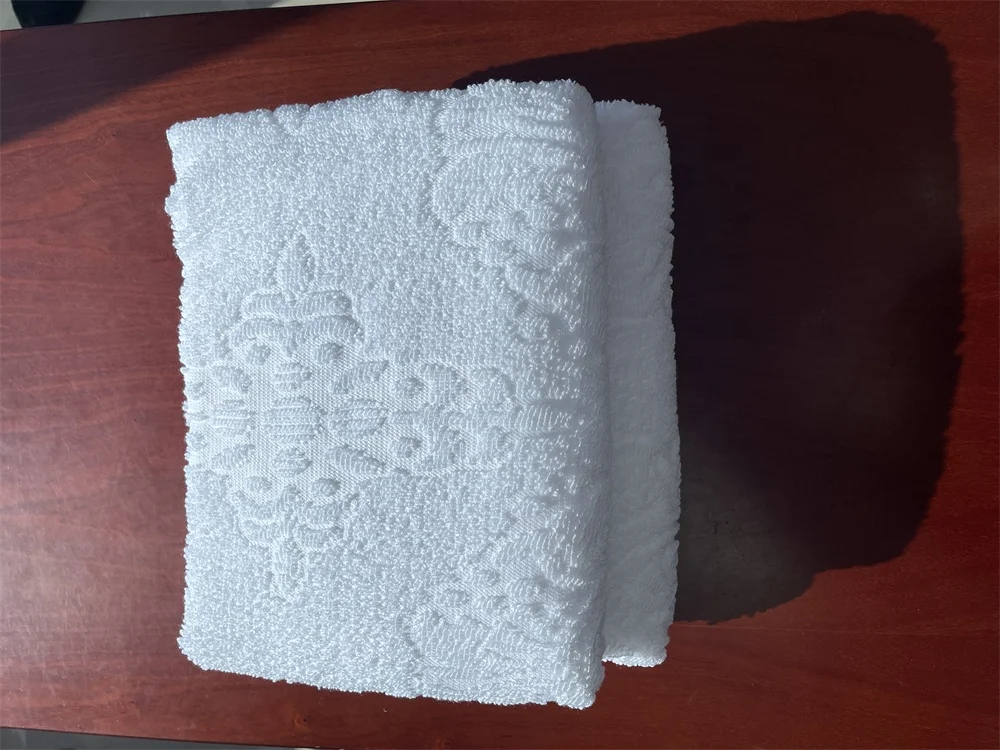 Custom terry jacquard 100% polyester Soft Ihram Haji Towel Muslim Towel For Worship