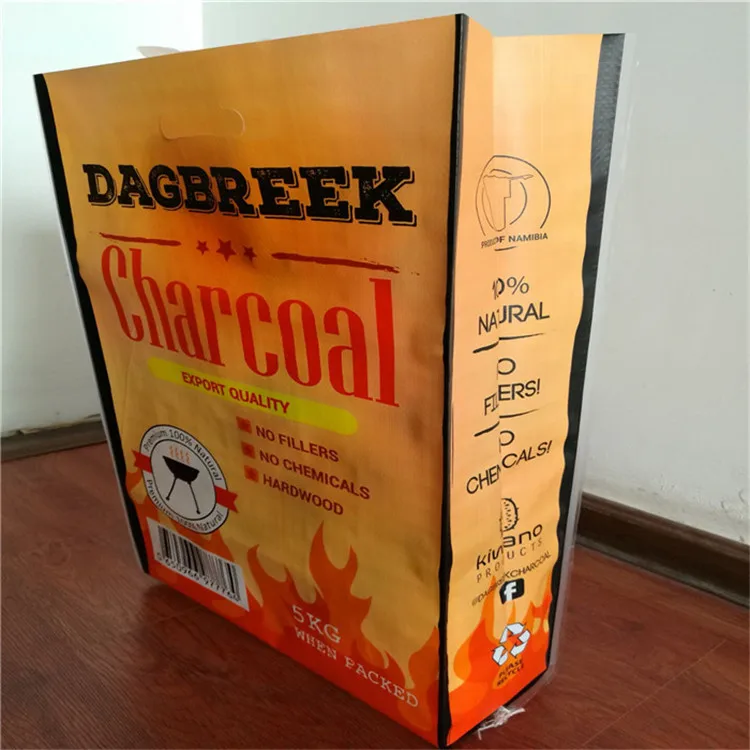 custom 3 kg 5 kg 10 kg 15 kg bamboo charcoal bags empty plastic pp bags for charcoal