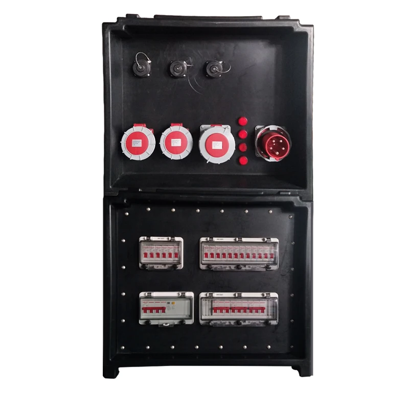 Stage Temporary Socket Box JHDB-LC02 J&H 63A 3 Phase Outdoor Stackable Portable Waterproof Distribution Box
