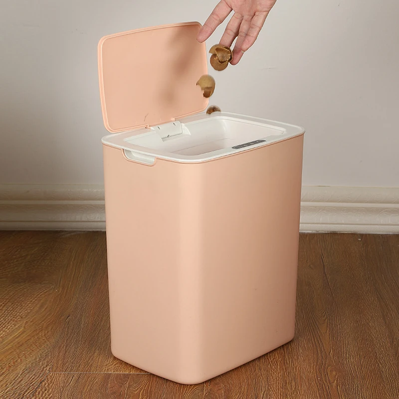 
Электронная автоматическая Бытовая Водонепроницаемая мусорная корзина с умным датчиком для ванной и туалета, мусорные корзины с крышкой 