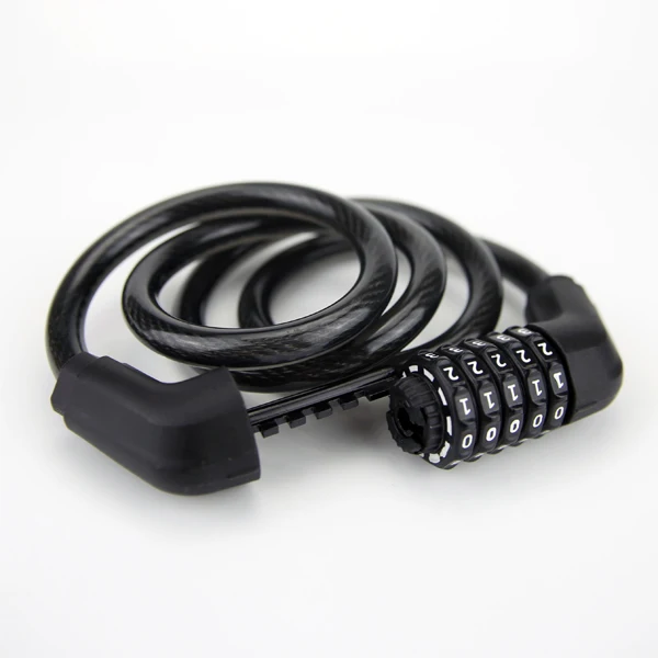 CH-503 PVC coating ABS cable lock  0.8*120cm length bike lock 5 digit combination