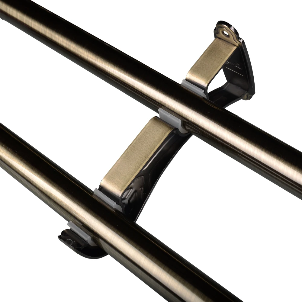 Curtain Accessories Holder Metal Iron Wall Mounted Curtain Rod Stand Brackets Hanger With Screws