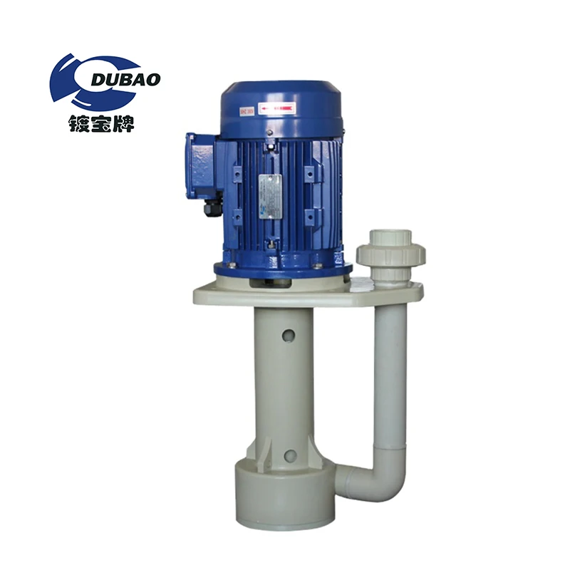 1.5kw Large Plastic PP Vertical Mud Centrifugal Water Pump For 30m3/h Flow