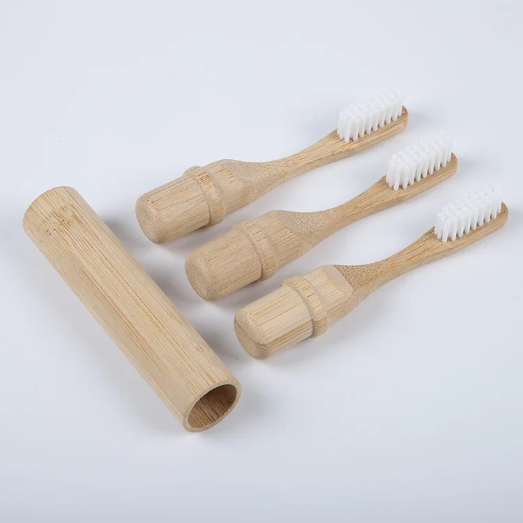 Натуральная бамбуковая зубная щетка с bamboo Деревянный Футляр 100% биоразлагаемые древесный уголь для детей и взрослых без добавления бисфенола