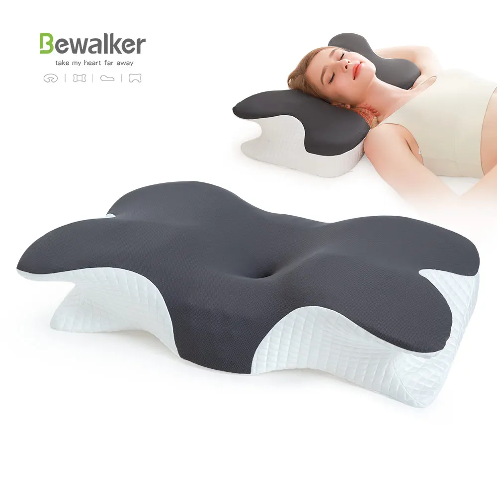 Bewalker Breathable and cooling Medical Ergonomic Sleeping Cervical Orthopedic Neck Bed Memory Foam Pillow For Sleeping