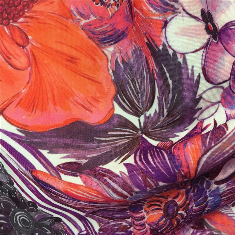 
Factory custom more beautiful top one digital print swimwear fabric 