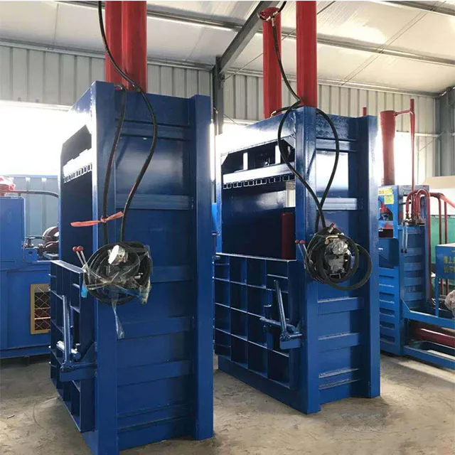 Small multi-functional vertical hydraulic waste paper baler can plastic bottle compression block strapping machine