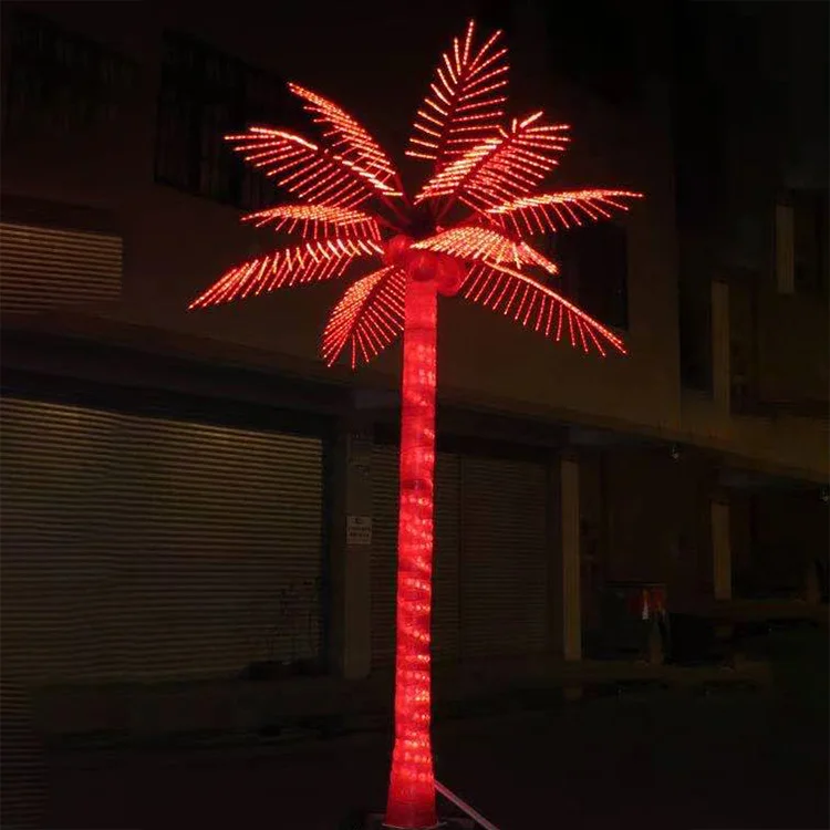 outdoor artificial decoration tiara coconut lighted palm tree light