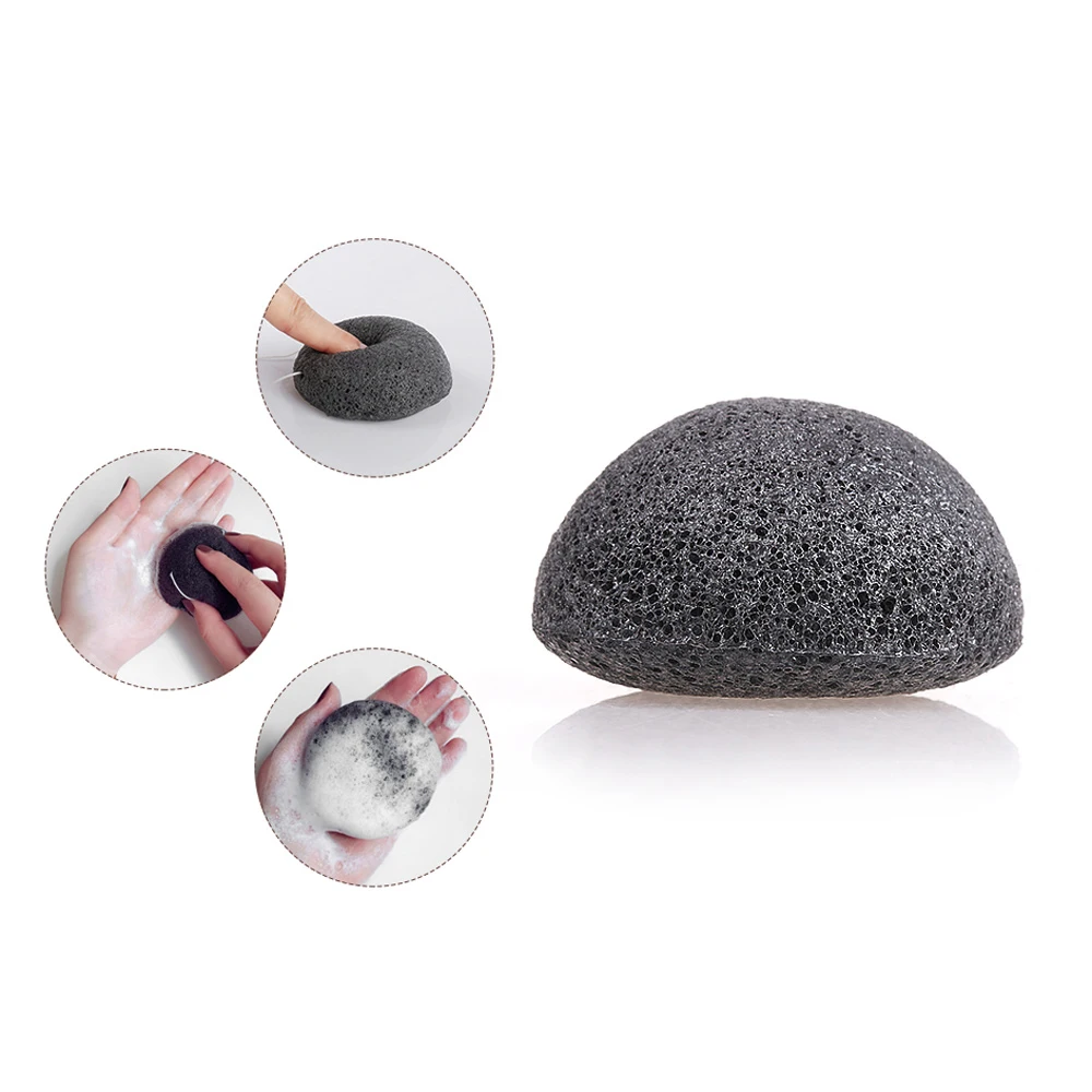  100% Оригинальный натуральный бамбуковый уголь Konjac губка для