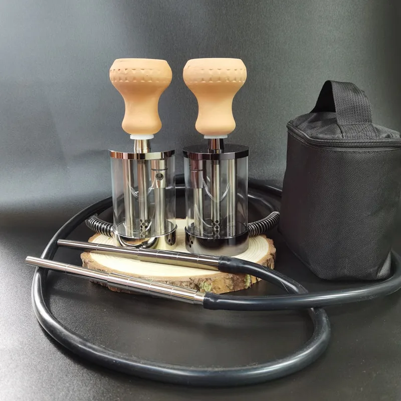 Оптовая продажа бесплатно настроить логотип мини размер портативный кальян с сумкой для переноски