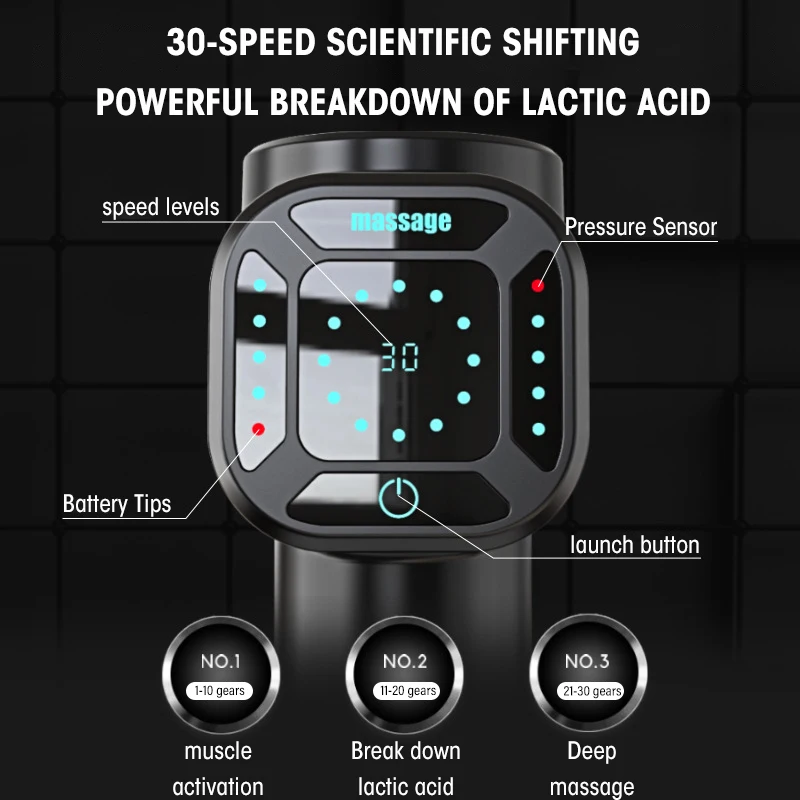 Handheld Deep Tissue Muscle Electric Fascia Portable Powerful Mini Muscle Fascial Massage Gun