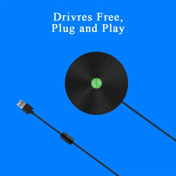 
Teleconference Audio Omnidirectional Microphone USB BT Conference Speakerphone For Skype Living Room 