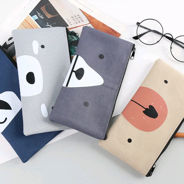 Pencil Case Bear Canvas Gift Estuches School Pencil Box Pencilcase Pencil Bag School Supplies Stationery