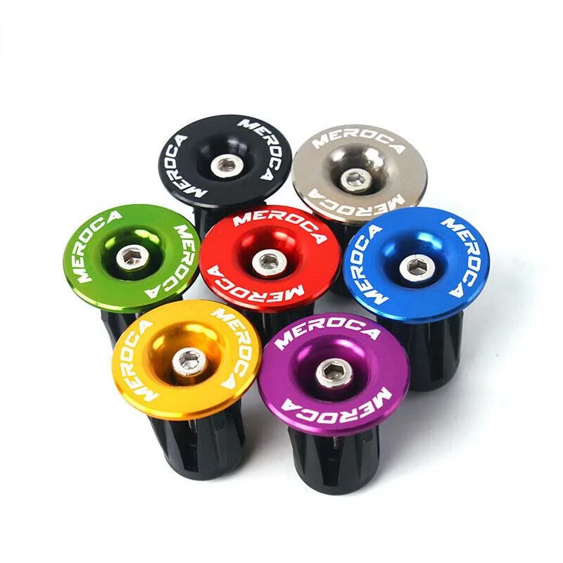 1pair Mountain Bike End Plugs Aluminum Alloy Lock MTB Road Bike Handle Bar Plug End Cap Bicycle Accessories
