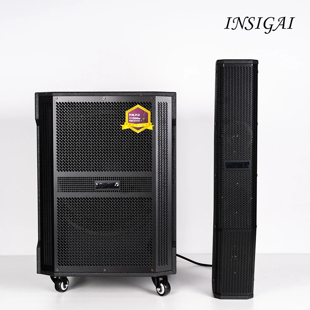 TTD1510 Professional Battery Portable Column Speaker Active pa System 15 Inch Outdoor Speaker with Wireless Microphone