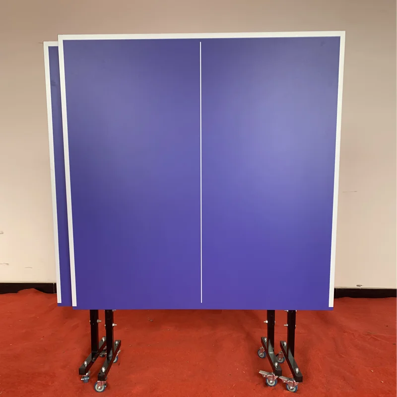 Manufacturer Professional Pingpong Tables HDF Indoor Children Training Tennis Table with wheels