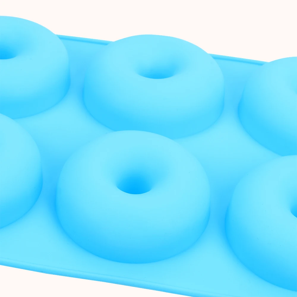 6-Cavity Donut Mould DIY Cake Silicone Mold Kitchen Tool Chocolate Biscuit Cake Mold Non-Stick Candy 3D Mold Silicone